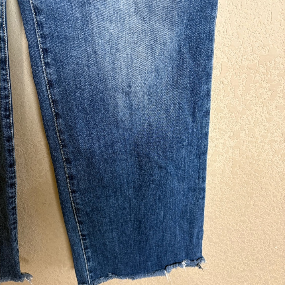 Risen Jeans High Waist Wide Leg Frayed Hem & Waist Cotton Jeans Size 29” BDQ5032 - Picture 4 of 14